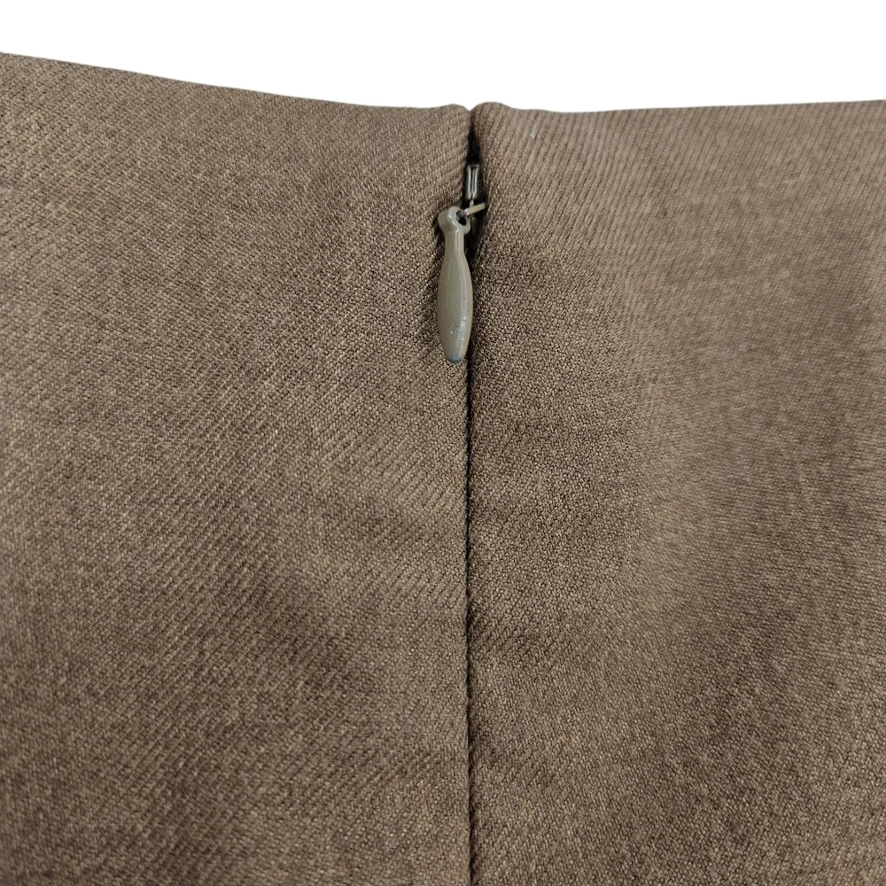 Banana Republic Straight Pencil Skirt Camel Brown Lined Zip Back Career 8
